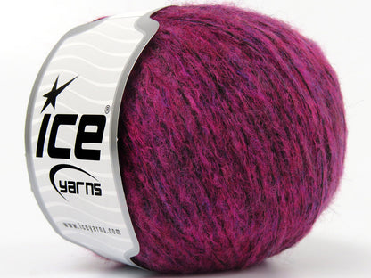 Lot of 8 Skeins Ice Yarns ROCK N WOOL (15% Wool) Hand Knitting Yarn Fuchsia