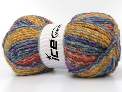 Lot of 4 x 100gr Skeins Ice Yarns ESTRELLA Yarn Red Gold Green Purple Yellow