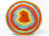 Orange, Pink, Yellow, Light Turquoise