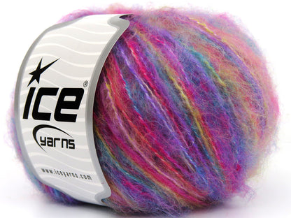 Lot of 8 Skeins Ice Yarns MYRTLE (15% Wool) Hand Knitting Yarn Rainbow
