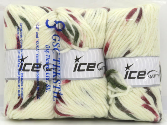 Mixed Lot Multicolor TubeWool Bulky Spots Yarns fnt2-80218