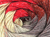Ice Yarns Magic Glitz – Krem, Gri, Açık Kiremit, Kırmızı, Bakır – %95 Akrilik, %5 Simli Lurex