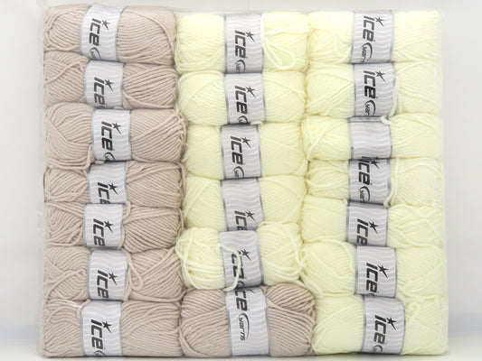 Mixed Lot Multicolor Acrylic Worsted Yarns