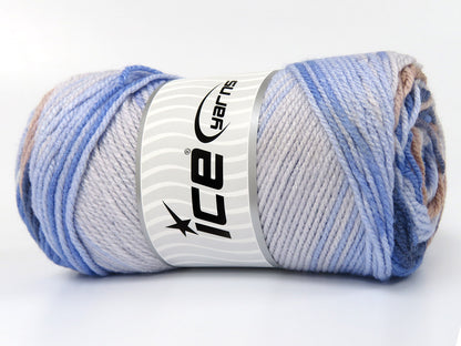 Lot of 4 x 100gr Skeins Ice Yarns FAVORITE MAGIC Yarn Blue Shades Pink Shades