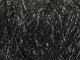 Ice Yarns Macrame Bulky Glitz – Negro, Plateado – 87 % Poliéster, 13 % Lúrex Metálico