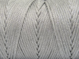 Ice Yarns Macrame Bulky Glitz – Gris, Plateado – 87 % Poliéster, 13 % Lúrex Metálico