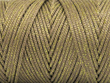Ice Yarns Macrame Bulky Glitz – Camel, Dorado – 87 % Poliéster, 13 % Lúrex Metálico