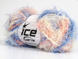 Ice Yarns Mars – Bleu, Saumon, Blanc – 40 % viscose, 30 % laine, 30 % polyamide