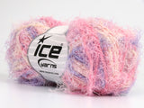 Ice Yarns Mars – Rose, Saumon clair, Lilas – 40 % viscose, 30 % laine, 30 % polyamide