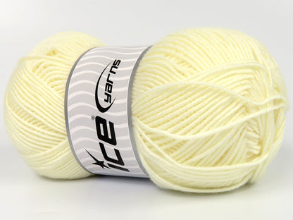 Lot of 4 x 100gr Skeins Ice Yarns SIMPSON Hand Knitting Yarn Light Cream