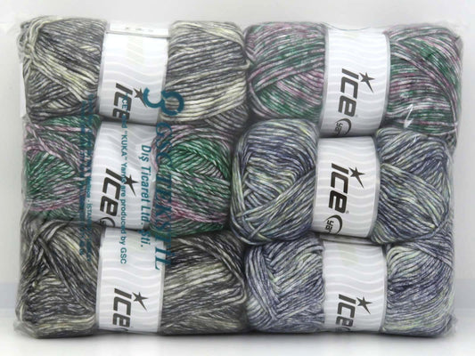 Mixed Lot Multicolor Winter Yarns
