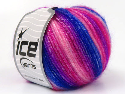 Lot of 8 Skeins Ice Yarns PICASSO Hand Knitting Yarn Pink Shades Blue Shades