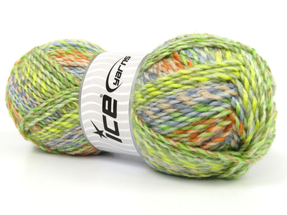 Lot of 3 x 105gr Skeins Ice Yarns HAMMOCK Yarn Green Shades Orange Blue