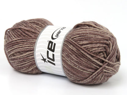 Lot of 4 x 100gr Skeins Ice Yarns LYNNHAVEN SOCK (75% Superwash Wool) Yarn Brown Shades