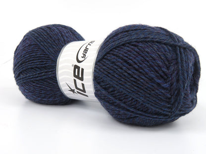 Lot of 3 x 120gr Skeins Ice Yarns EVELYNTON (50% Wool) Yarn Blue Purple