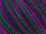 Ice Yarns Wool Varicolor Worsted – Green Shades, Purple Shades – 25% Wool, 75% Acrylic