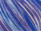Ice Yarns Wool Varicolor Worsted – Blue Shades, Lilac, White – 25% Wool, 75% Acrylic
