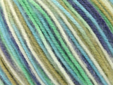 Ice Yarns Wool Varicolor Worsted – Camel, Cream, Purple, Turquoise, Mint Green – 25% Wool, 75% Acrylic