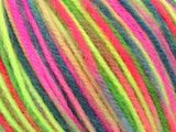 Ice Yarns Wool Varicolor Worsted – Neon Colors – 25% Wool, 75% Acrylic