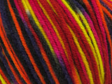 Ice Yarns Wool Varicolor Worsted – Red, Yellow, Fuchsia, Purple, Black, Grey, Orange – 25% Wool, 75% Acrylic