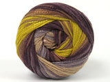 Ice Yarns Couleurs d'été – Nuances de brun, or – 80 % coton, 20 % viscose