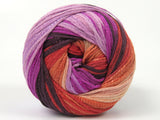 Ice Yarns Couleurs d'été – Nuances de rose, nuances de saumon, marron – 80 % coton, 20 % viscose