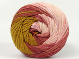 Ice Yarns Couleurs d'été – Nuances de rose, or – 80 % coton, 20 % viscose