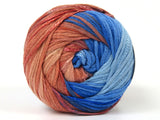 Ice Yarns Couleurs d'été – Nuances saumon, nuances bleues – 80 % coton, 20 % viscose