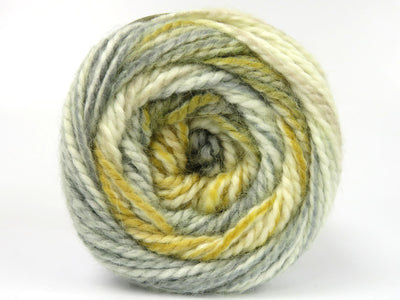 2 balls in pack / Ecru, Grey, Gold, Khaki