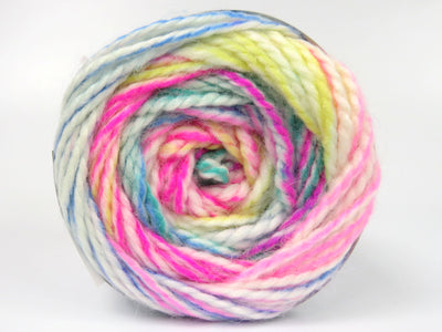 2 balls in pack / Ecru, Yellow, Fuchsia, Blue, Green,