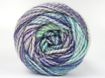 2 balls in pack / Ecru, Purple, Green Shades