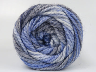 2 balls in pack / Blue Shades, White, Grey