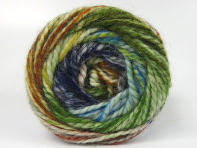 2 balls in pack / Ecru, Turquoise, Copper, Green, Nav