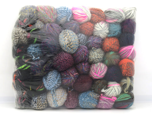 Mixed Lot Multicolor Self Striping Leftover Yarns fnt2-82436