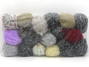 Lot mixte de restes de laine d'hiver multicolores fnt2-83028