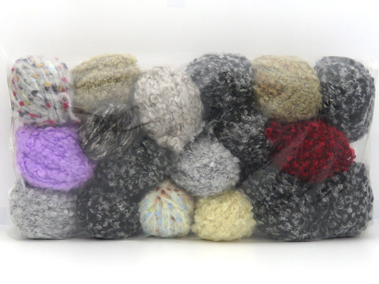 Mixed Lot Multicolor Winter Leftover Yarns fnt2-83028