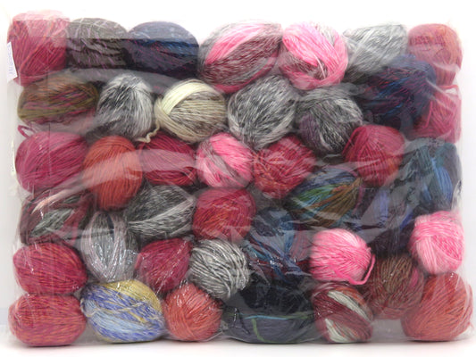 Mixed Lot Multicolor Self Striping Leftover Yarns fnt2-83050