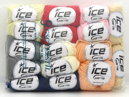 Mixed Lot Multicolor Lana Morbida Yarns