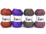 Ice Yarns Metallischer Glitzer 100gr – Konvolut – 100 % metallisches Lurex