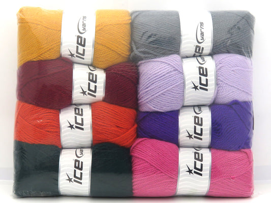 Mixed Lot Multicolor Angora Luxe Yarns