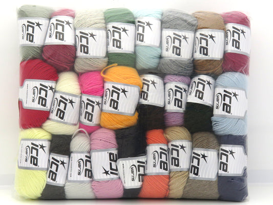Mixed Lot Multicolor Baby Alpaca Yarns