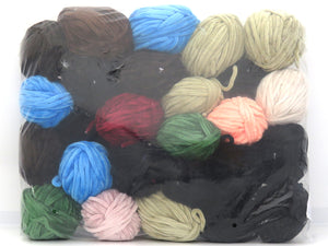 Mixed Lot Multicolor Leftover Chenille Yarns fnt2-83455