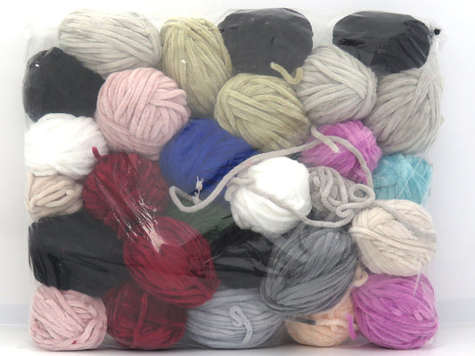 Mixed Lot Multicolor Leftover Chenille Yarns fnt2-83456