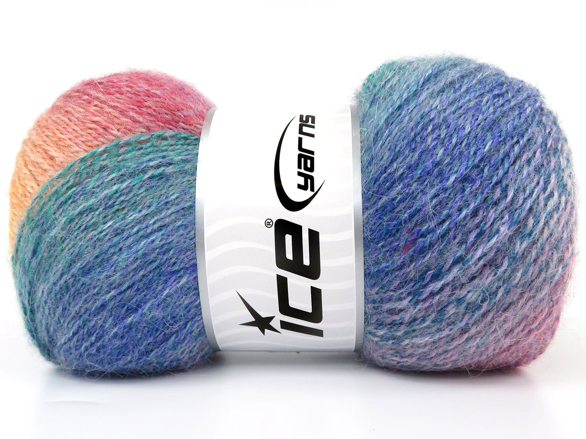 Mohair Pastel Green, Salmon, Purple, Cream, Orange, Fuchsia fnt2-83494