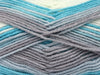 Turquoise, gris, bleu clair, blanc