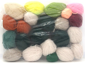 Mixed Lot Multicolor Plain Leftover Yarns fnt2-83690
