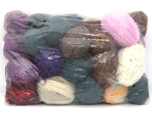 Lot mixte de restes de laine d'hiver multicolores fnt2-83694