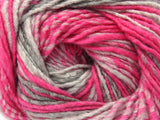 Ice Yarns Anatolia Wool Cord – Gri Tonları, Pembe – %22 Yün, %78 Akrilik