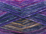Ice Yarns Sock Spray – Tonos de Morado, Gris, Azul, Camel – 75 % Lana Superwash, 25 % Poliamida