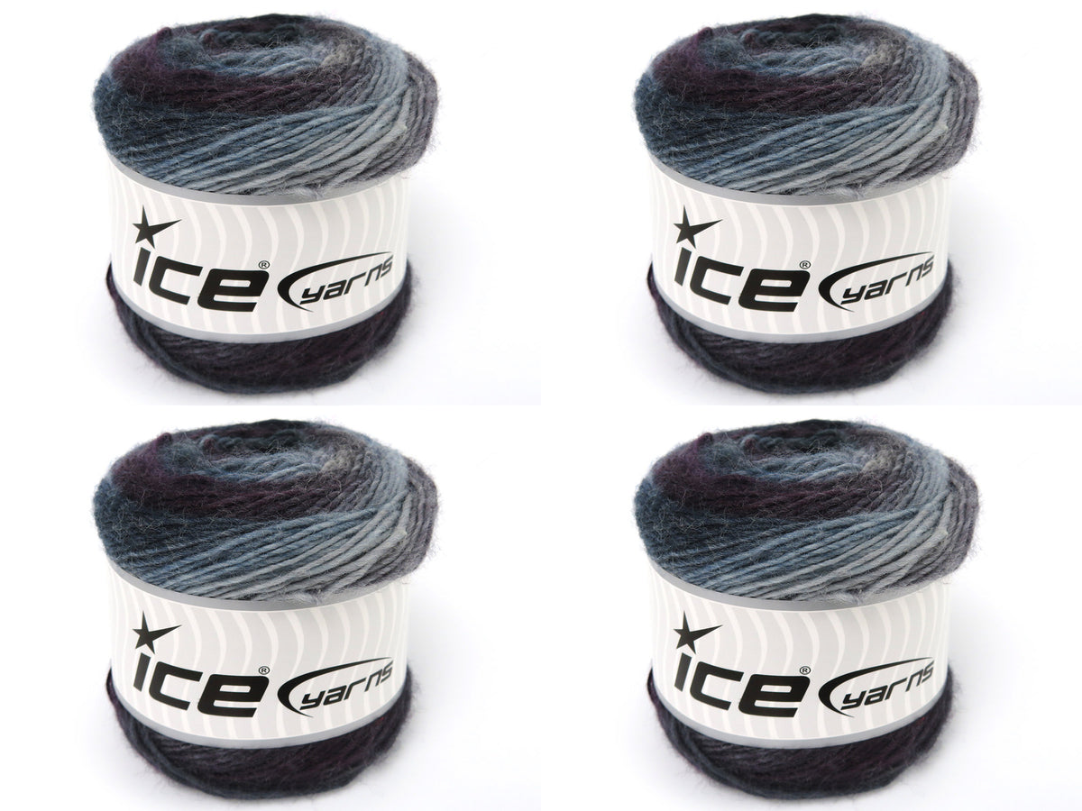 Magic Wool De Luxe Grey Shades, Blue Shades, Maroon fnt2-84056